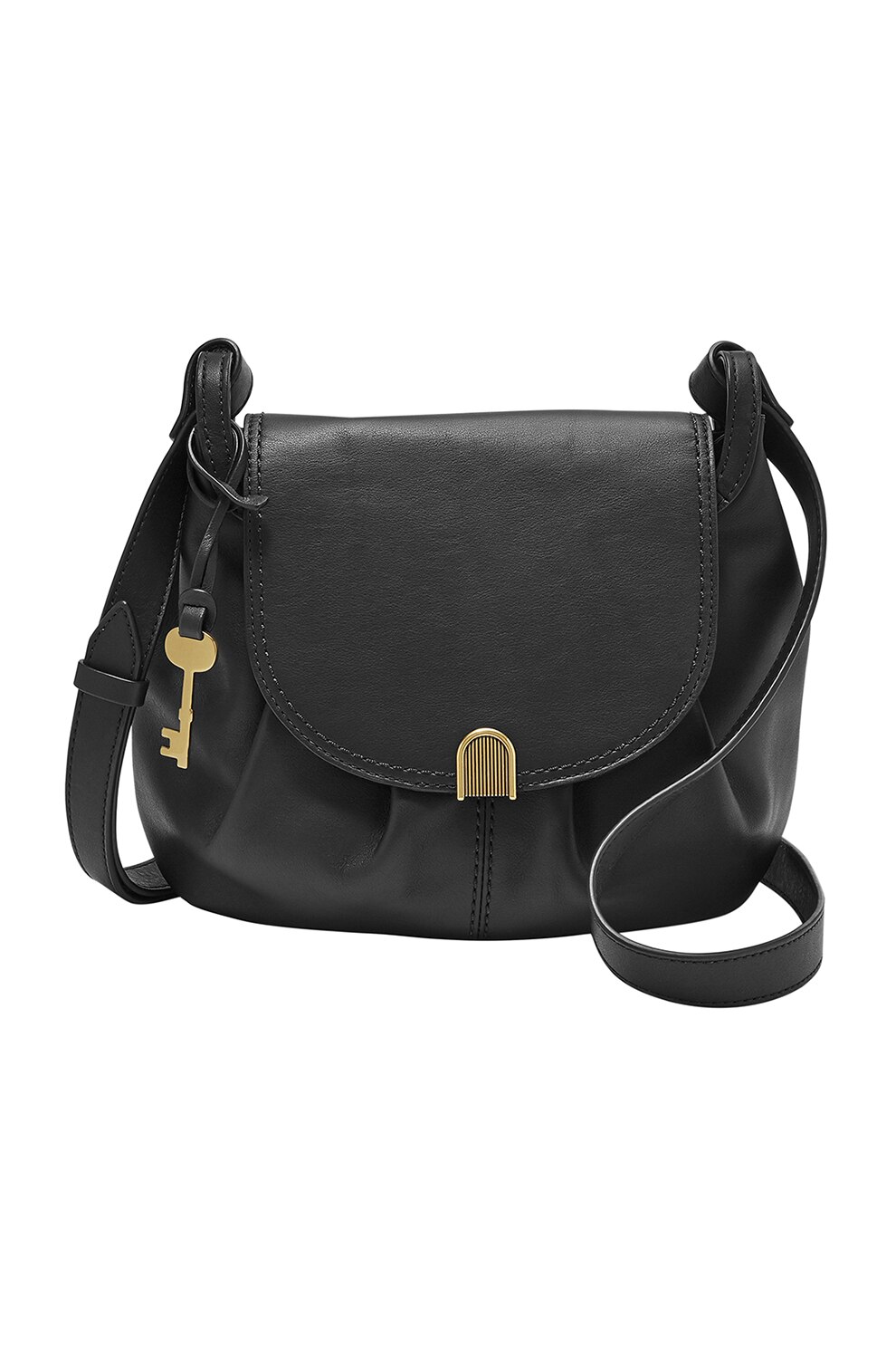 Fossil, Geanta crossbody de piele Gigi, Negru