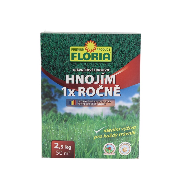 Ingrasamant gazon, contine magneziu si fier, anual, primavara, 2,5 kg