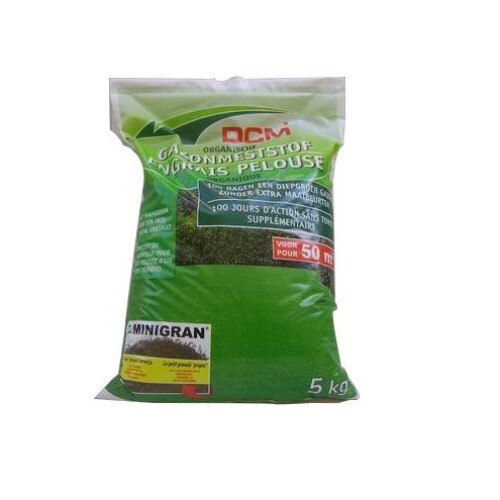 Ingrasamant pentru gazon, granulat, organic, crestere ferma a ierbii, radacini puternice, 5 kg