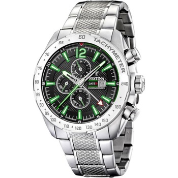 Ceas analogic pentru barbati, Festina, F20439/6, Cronograf, Quartz, 10 ATM, Argintiu/Negru Ceas analogic pentru barbati, Festina, F20439/6, Cronograf, Quartz, 10 ATM, Argintiu/Negru