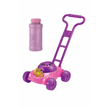 Masina de facut baloane de sapun tip masina tuns iarba, roz/mov, LikeStore Masina de facut baloane de sapun tip masina tuns iarba, roz/mov, LikeStore