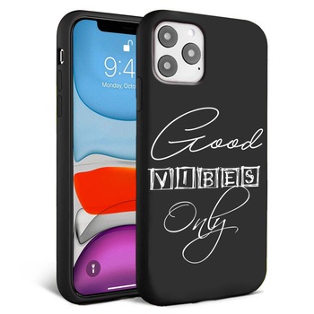 Husa pentru iPhone 11 pro - Silicon Matte - Good vibes Husa pentru iPhone 11 pro - Silicon Matte - Good vibes