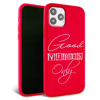Husa pentru iPhone 11 pro - Silicon Matte - Good vibes Husa pentru iPhone 11 pro - Silicon Matte - Good vibes