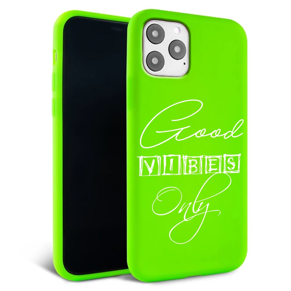 Husa pentru iPhone 11 pro - Silicon Matte - Good vibes