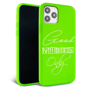Husa pentru iPhone 11 pro - Silicon Matte - Good vibes Husa pentru iPhone 11 pro - Silicon Matte - Good vibes