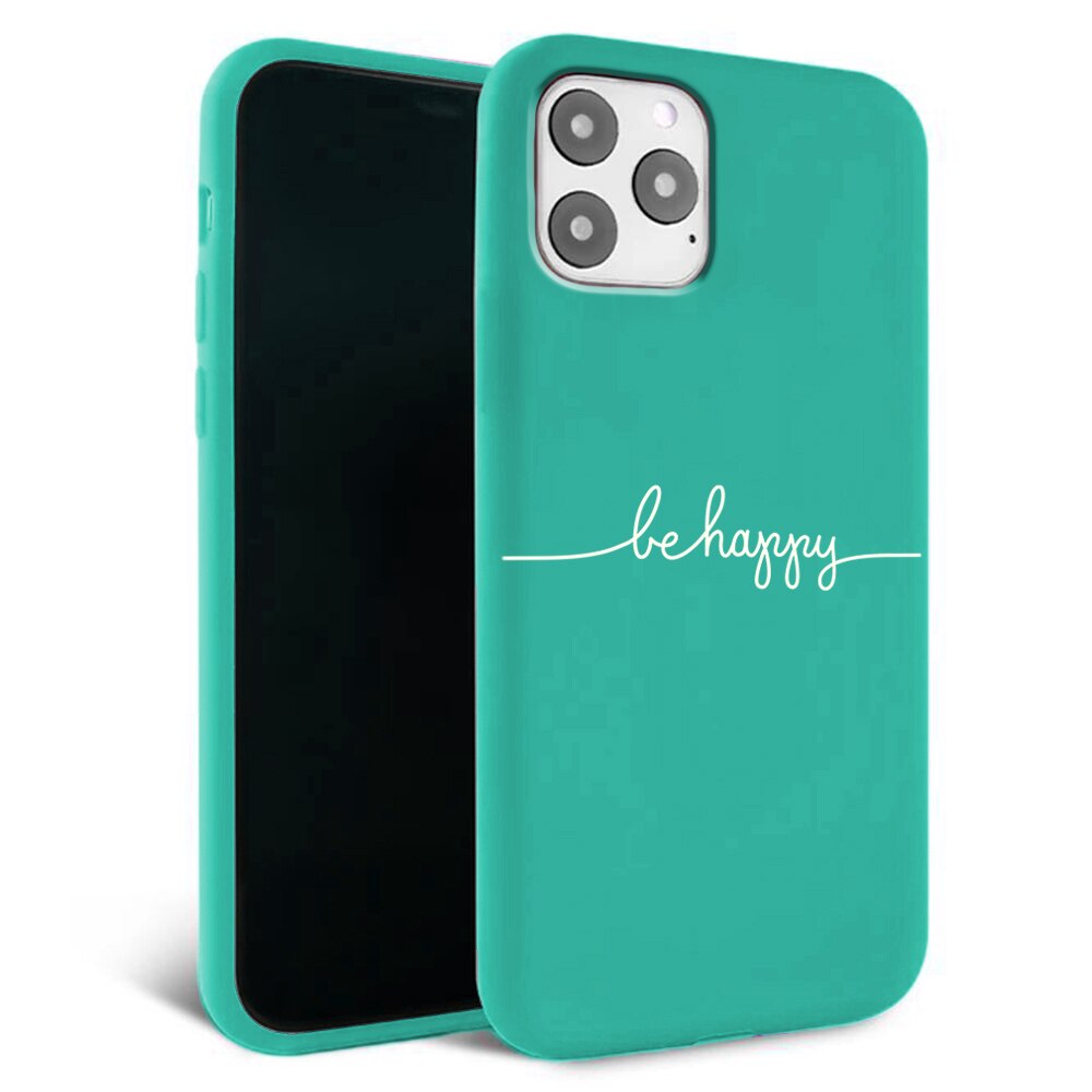 Husa pentru iPhone 11 pro - Silicon Matte - Be Happy