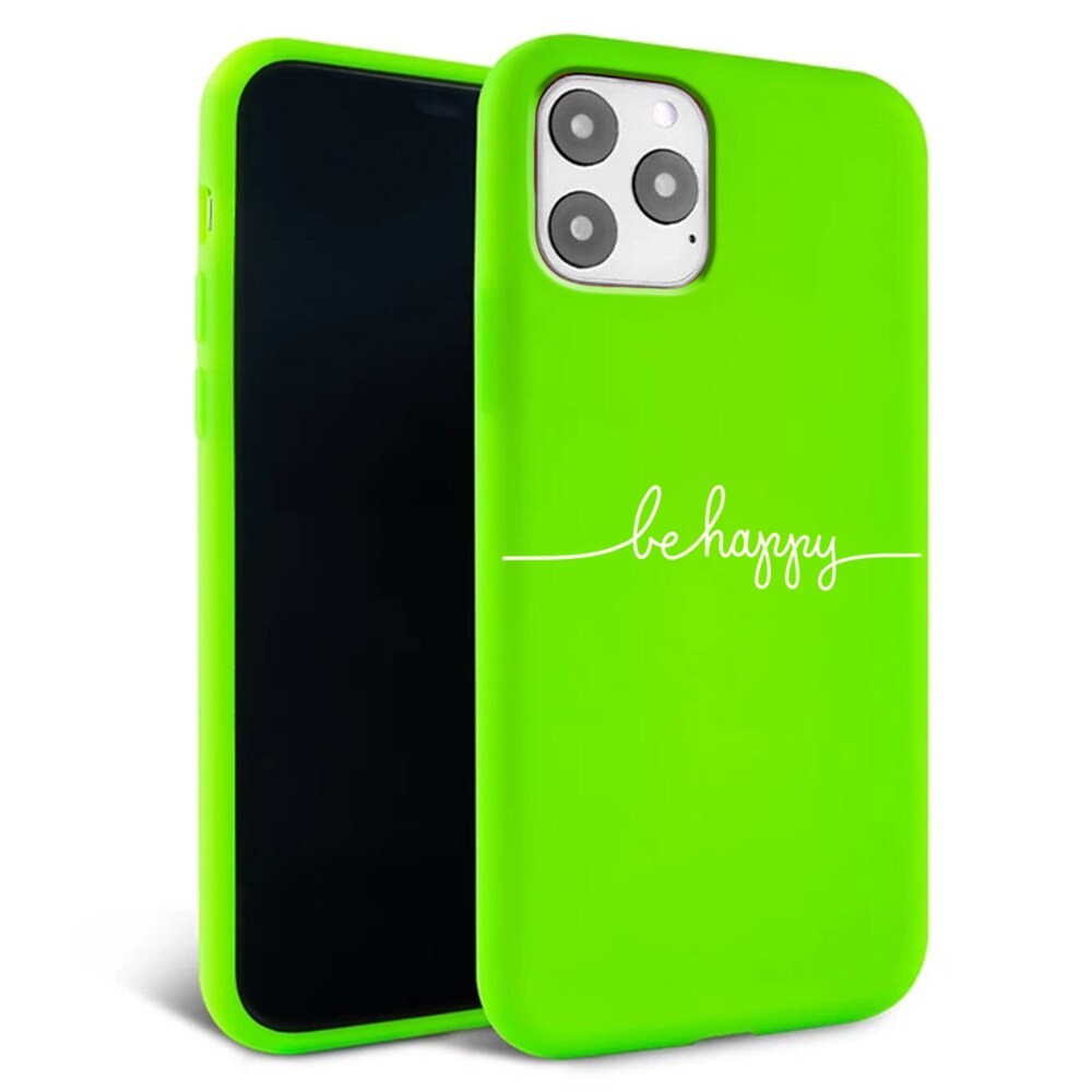Husa pentru iPhone 11 pro - Silicon Matte - Be Happy