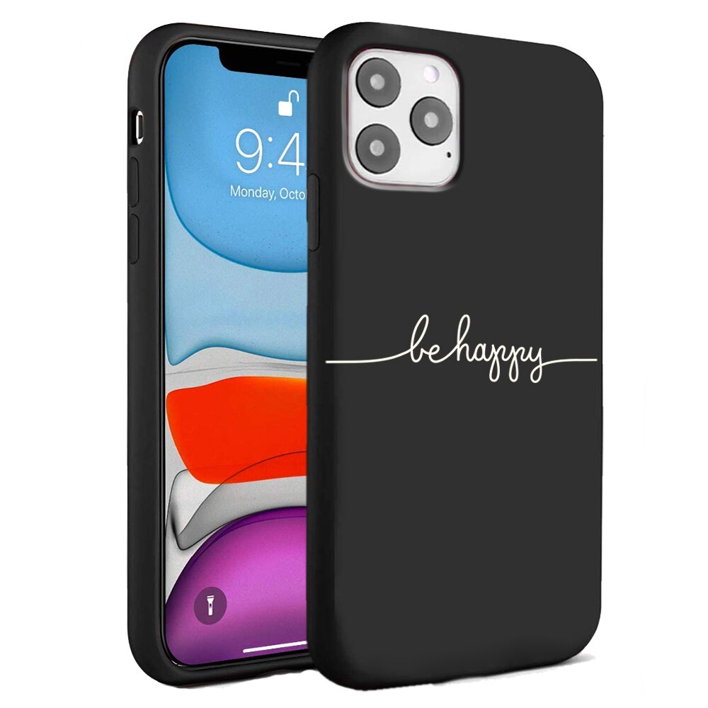Husa pentru iPhone 11 pro - Silicon Matte - Be Happy