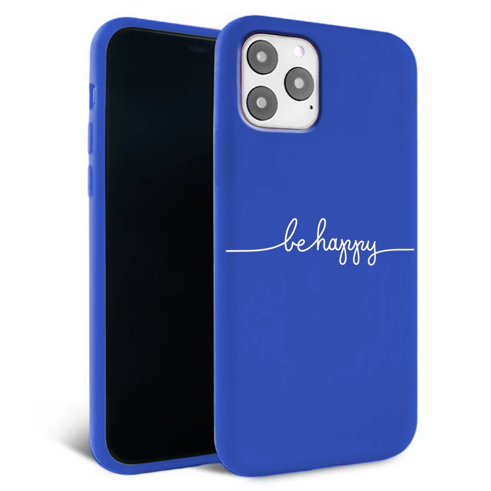 Husa pentru iPhone 11 pro - Silicon Matte - Be Happy