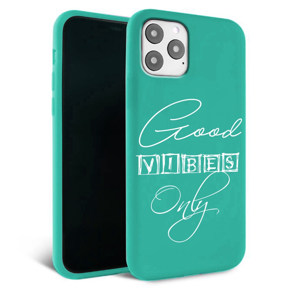 Husa pentru iPhone 11 pro - Silicon Matte - Good vibes