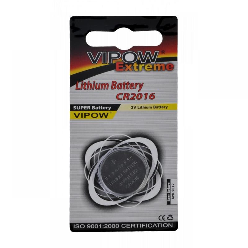 Baterie vipow extreme CR2016, 3V, 1 bucata/blister
