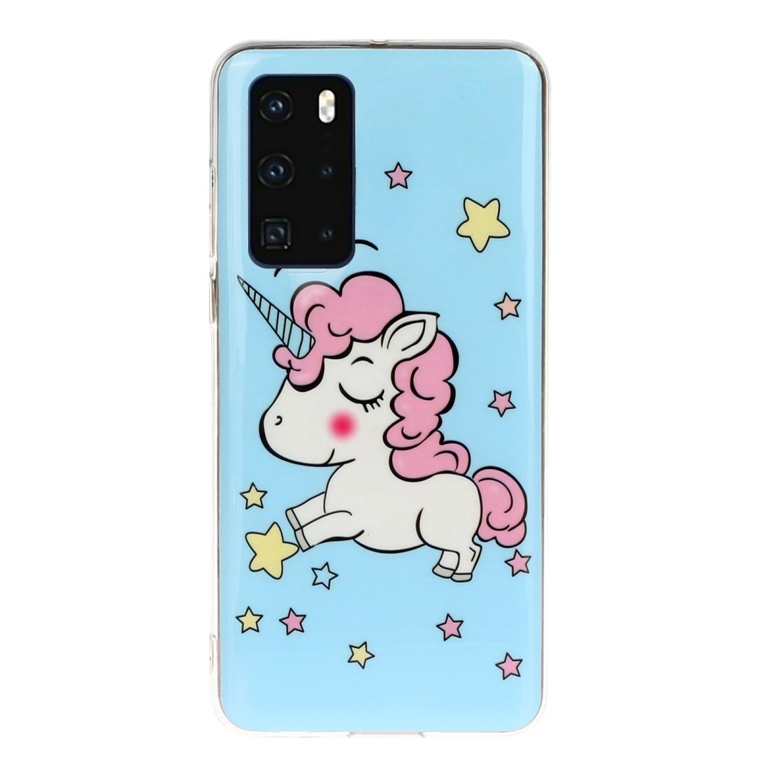 Husa silicon compatibila cu Huawei P40 Fosforescent model Baby Unicorn, Silicon, TPU Viceversa