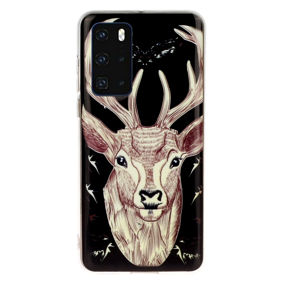 Husa silicon compatibila cu Huawei P40 Fosforescent model Deer, Silicon, TPU Viceversa