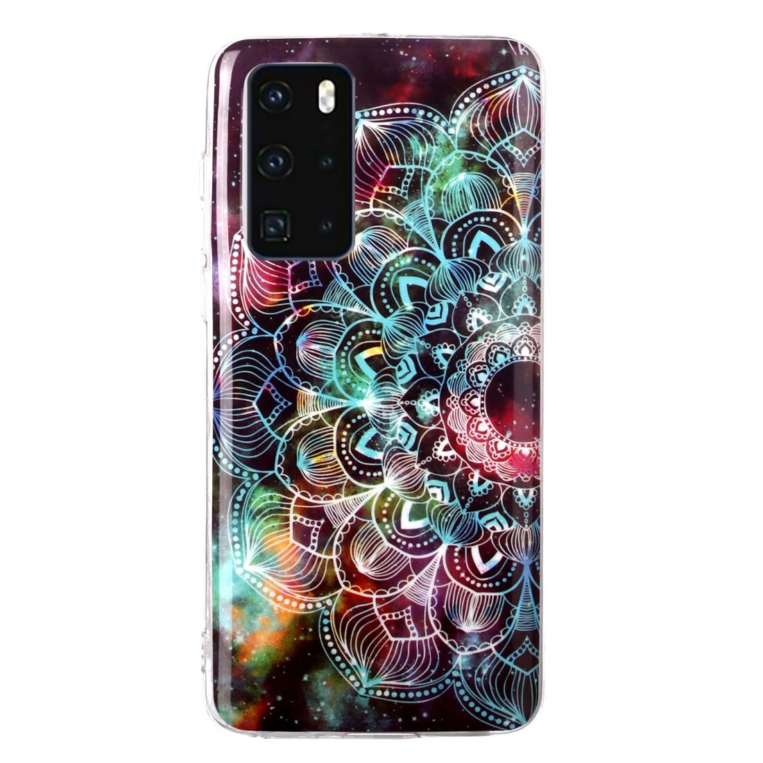 Husa silicon compatibila cu Huawei P40 Fosforescent model Mandala Universe, Silicon, TPU Viceversa
