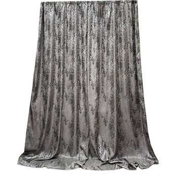 Set doua draperii gri platina  Set doua draperii gri platina