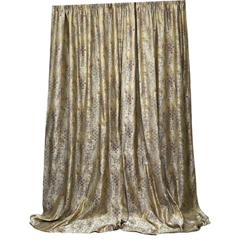 Set doua draperii bej auriu  Set doua draperii bej auriu