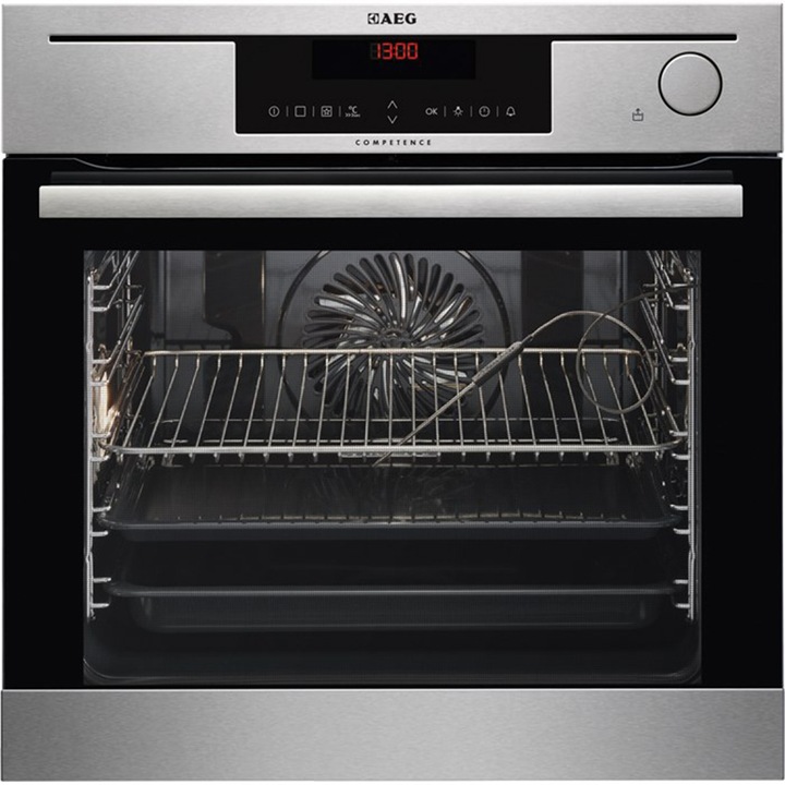 Cuptor electric Multifunctional AEG BS731472HM, 71l, 17 functii, Autocuratare cu aburi, Grill, Clasa A+, Inox antiamprenta