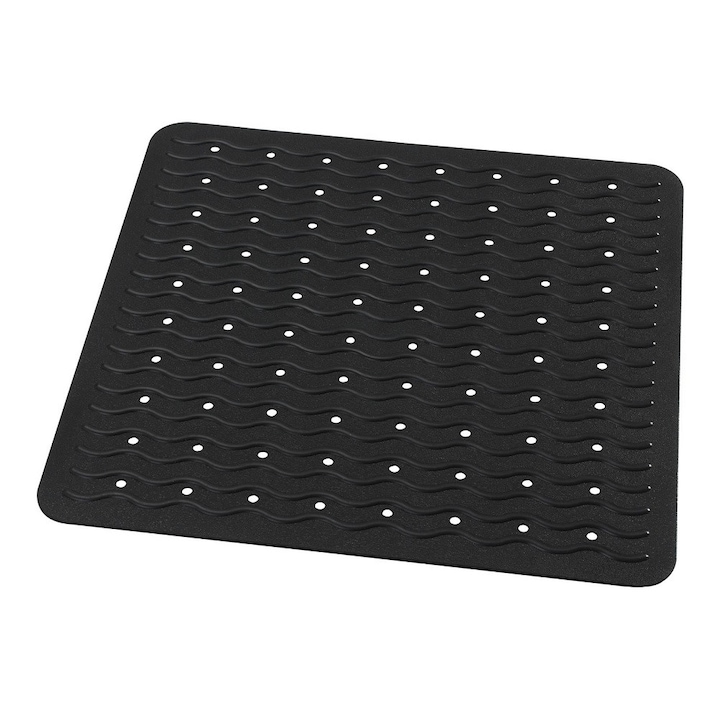 Covoras Antiderapant Pentru Cada de Dus, Ridder®, Playa, 54 x 54 cm, Cauciuc Sintetic, Ventuze Fixare Puternica, Usor de Curatat, Previne Alunecarile, Potrivit pentru Bai Moderne, Design Modern si Durabil, Functional si Usor de Intretinut, Negru