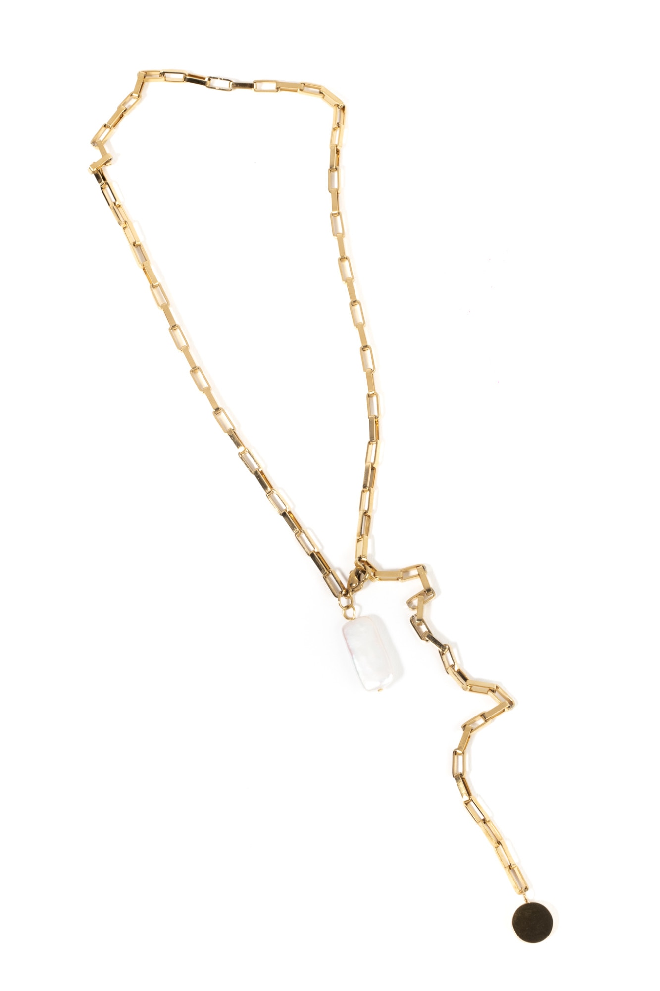 Colier dama Mosselle, placat cu aur 14K, perla baroc