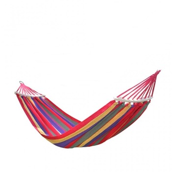 Hamac cu bara lemn , 200 x 80 cm, 100 Kg Hamac cu bara lemn , 200 x 80 cm, 100 Kg