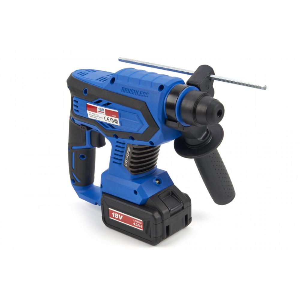 Masina de gaurit cu percutie, HBM, SDS PLUS, cu acumulator, 4,0 AH, 18V