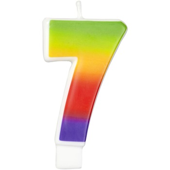 Lumanare multicolor cifra sapte, Wilton Lumanare multicolor cifra sapte, Wilton