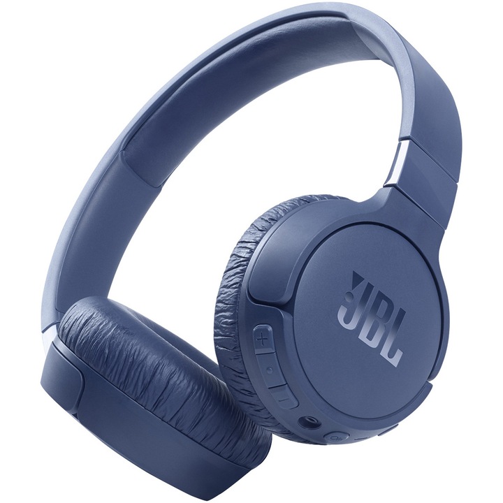 Аудио слушалки On-ear JBL Tune 660NC, Wireless, Active noise cancelling, Bluetooth, Вокален асистент, Син