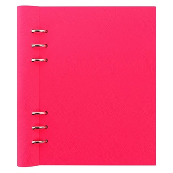 Agenda A5 nedatata cu rezerve si inele FILOFAX Clipbook Classic, Saffiano Fluoro Pink Agenda A5 nedatata cu rezerve si inele FILOFAX Clipbook Classic, Saffiano Fluoro Pink
