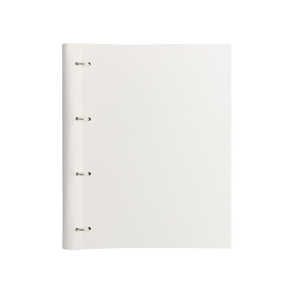 Agenda A4 nedatata cu rezerve si inele FILOFAX Clipbook Classic, Monochrome White