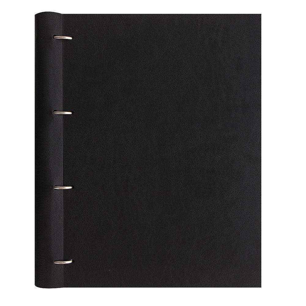 Agenda A4 nedatata cu rezerve si inele FILOFAX Clipbook Classic, Monochrome Black