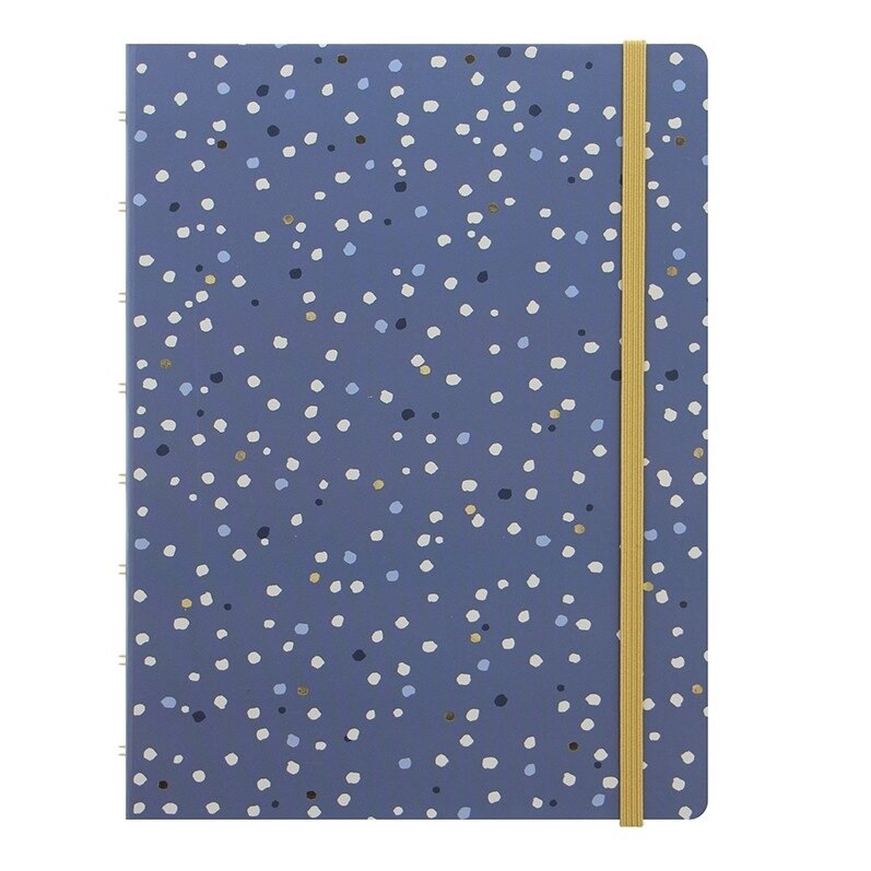 Agenda A5 nedatata cu spirala si rezerve FILOFAX Notebook Patterns Indigo Snow