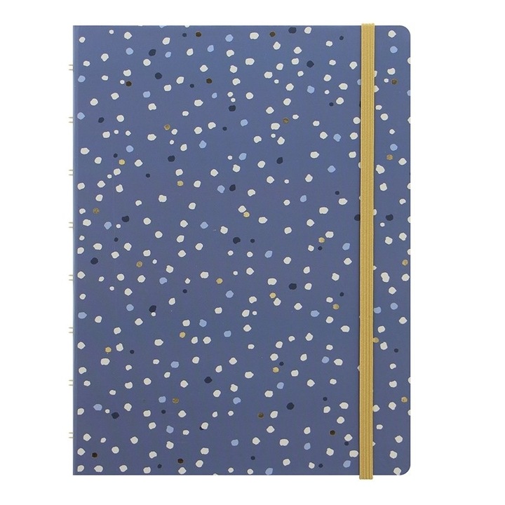 Agenda A5 nedatata cu spirala si rezerve FILOFAX Notebook Patterns Indigo Snow
