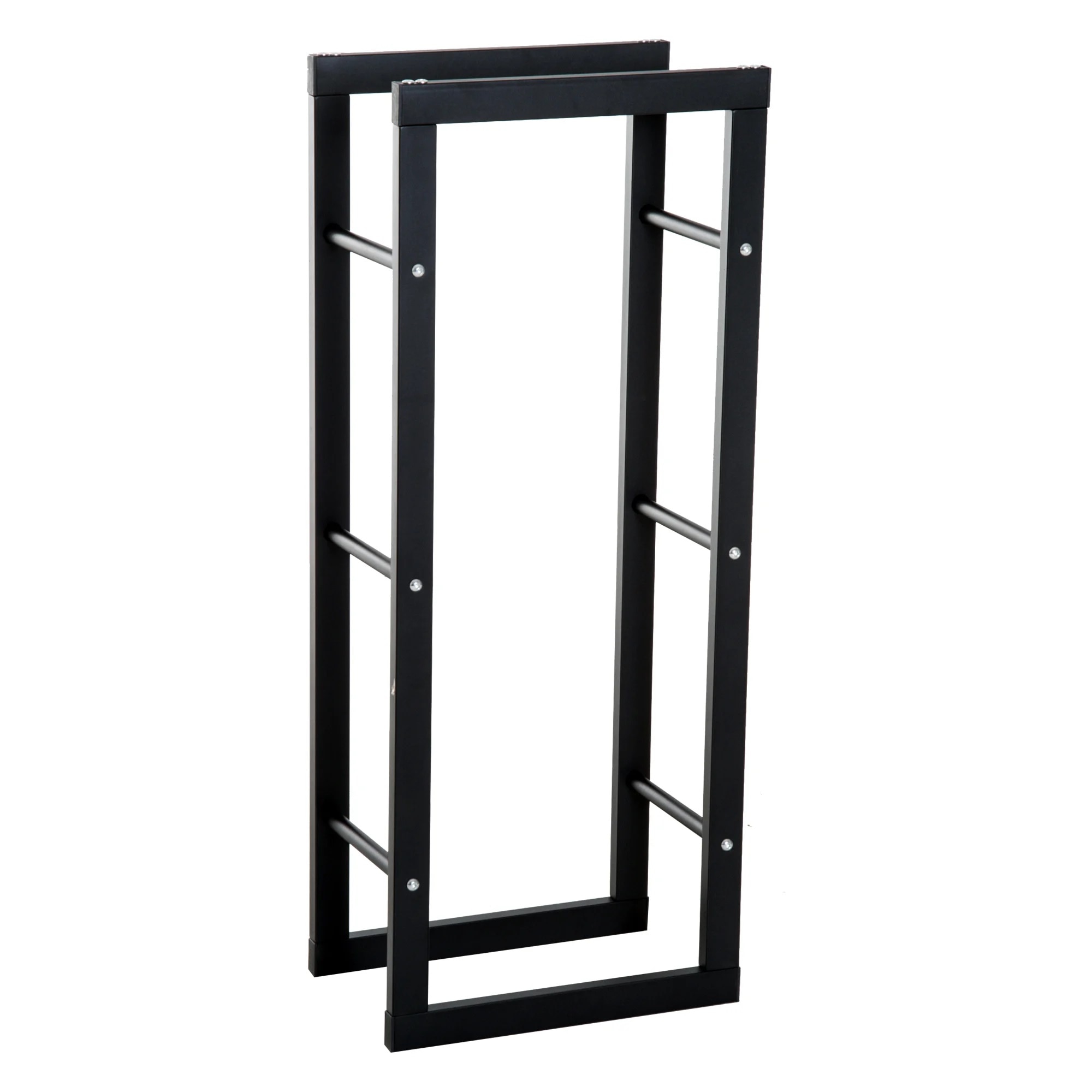 Raft Lemne Homcom pentru Intern si Extern Negru, 40x25x100cm