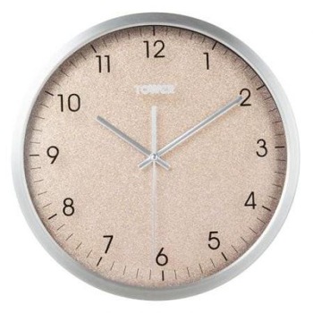 Ceas de perete cu exterior din otel inoxidabil Tower T878503BLP, diametru 30 cm, culoare roz Ceas de perete cu exterior din otel inoxidabil Tower T878503BLP, diametru 30 cm, culoare roz