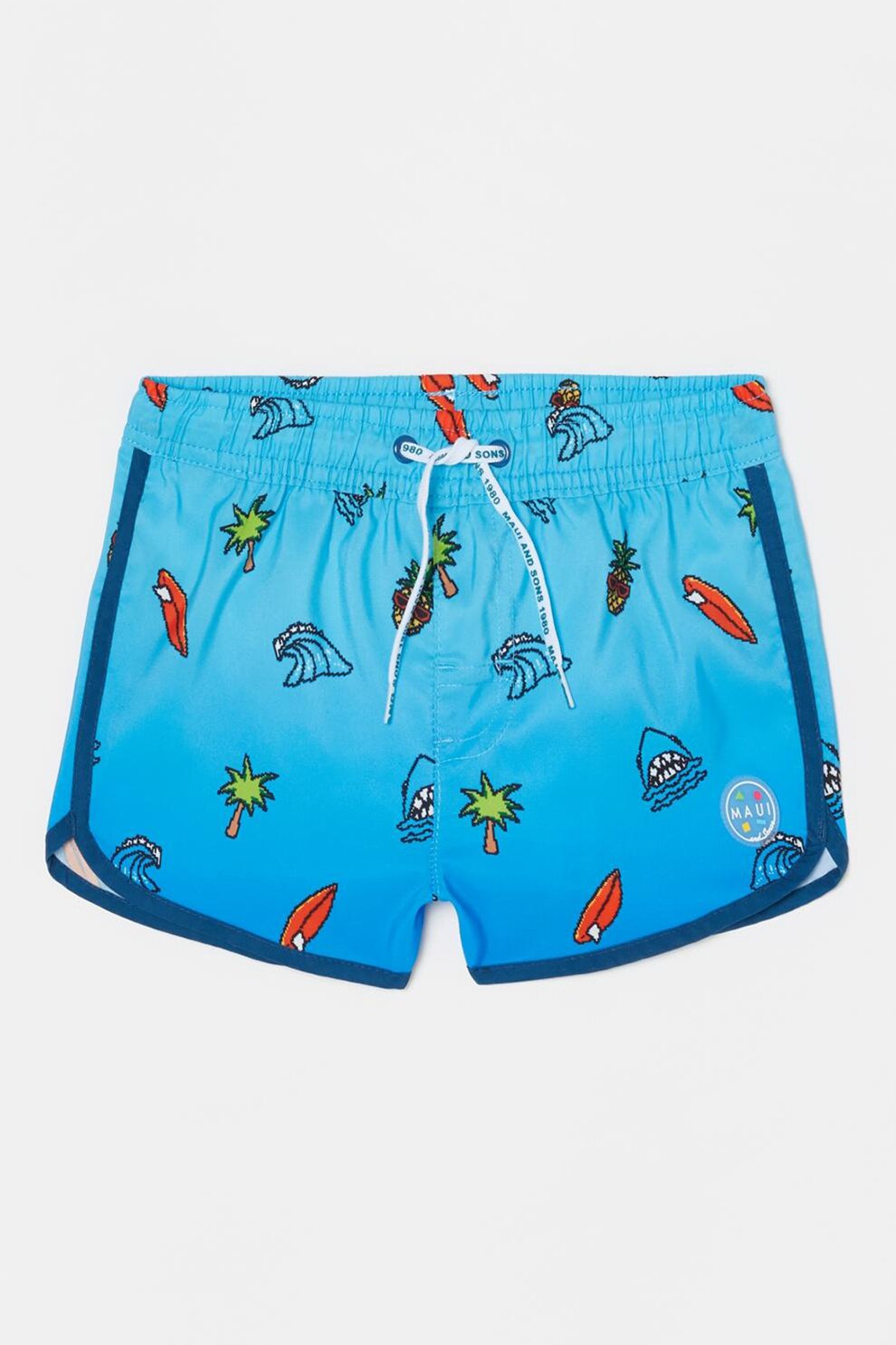 OVS, Boxeri de baie cu model surf, Albastru