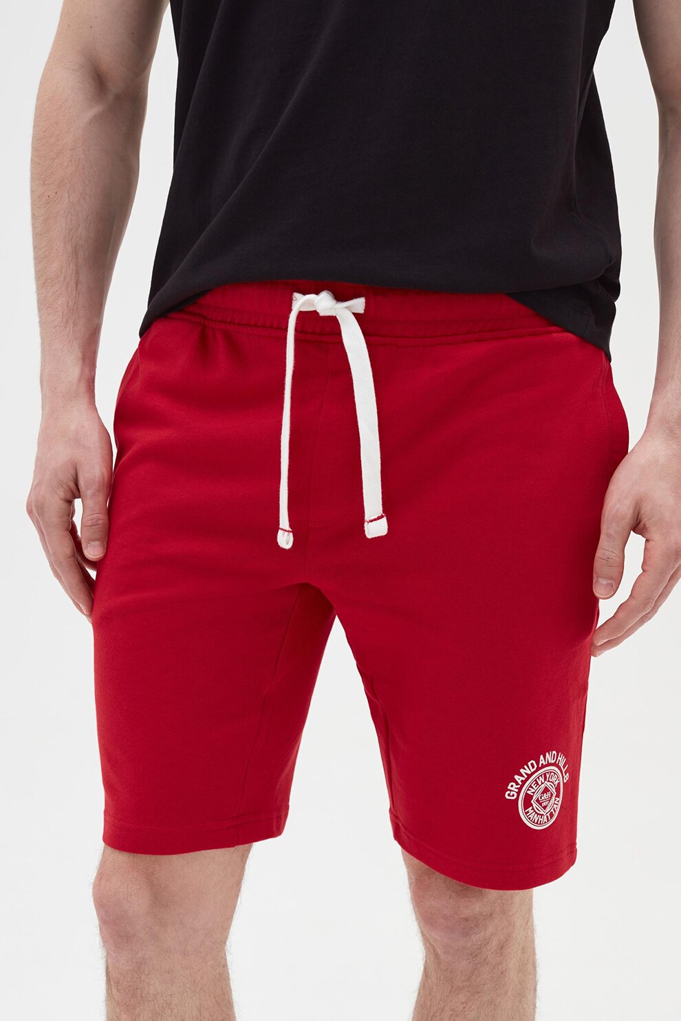 OVS, Bermude sport de bumbac, Rosu, 2XL