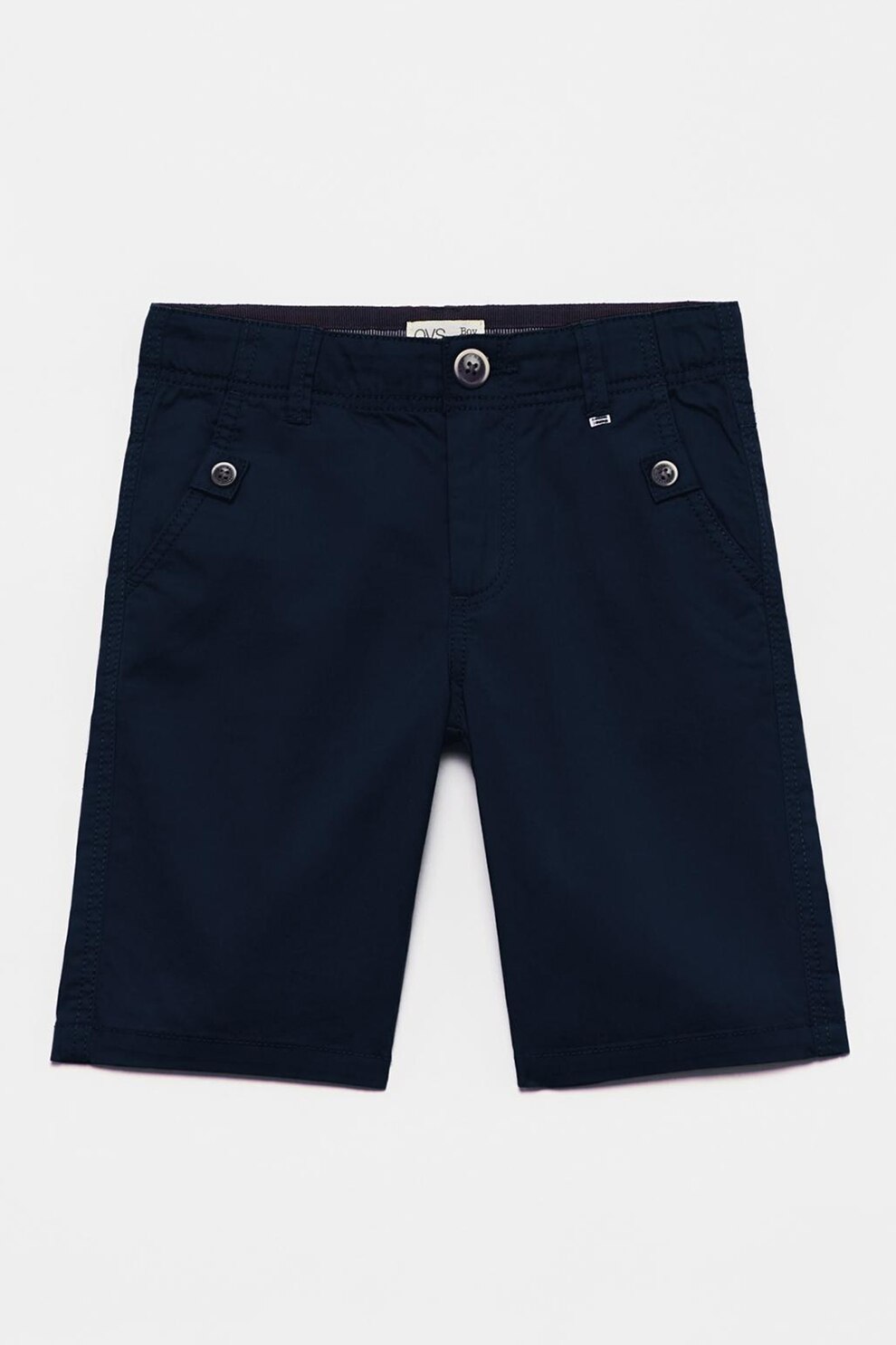 OVS, Pantaloni scurti chino de bumbac, Bleumarin inchis