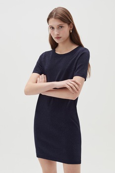 OVS, Rochie stralucitoare din tricot, Bleumarin inchis OVS, Rochie stralucitoare din tricot, Bleumarin inchis
