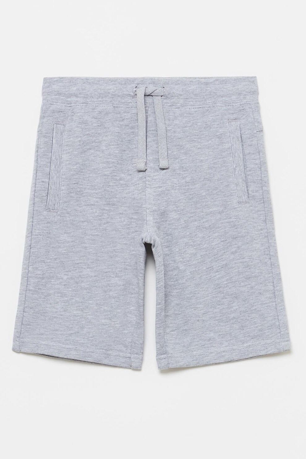 OVS, Bermude din jerseu cu snur in talie, Gri deschis