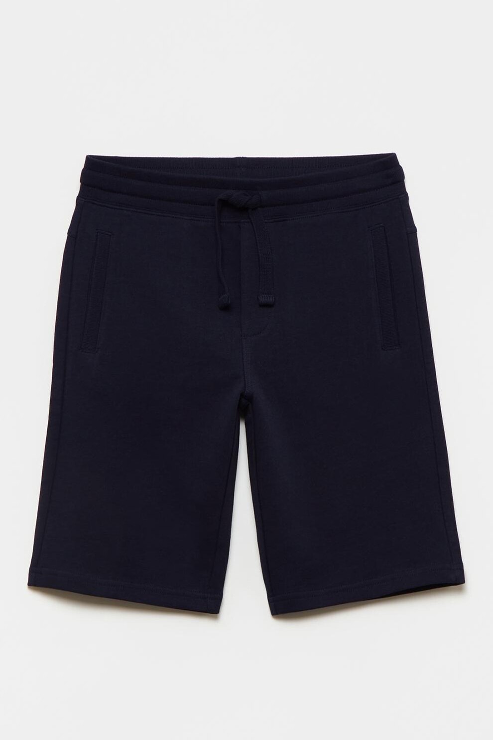 OVS, Bermude din jerseu cu snur in talie, Negru