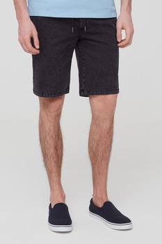OVS, Bermude din denim cu snur, Negru stins OVS, Bermude din denim cu snur, Negru stins