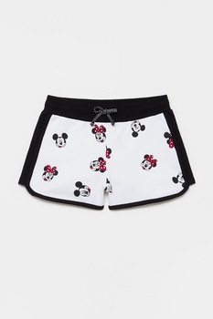 OVS, Pantaloni scurti cu model Disney, Alb/Negru OVS, Pantaloni scurti cu model Disney, Alb/Negru