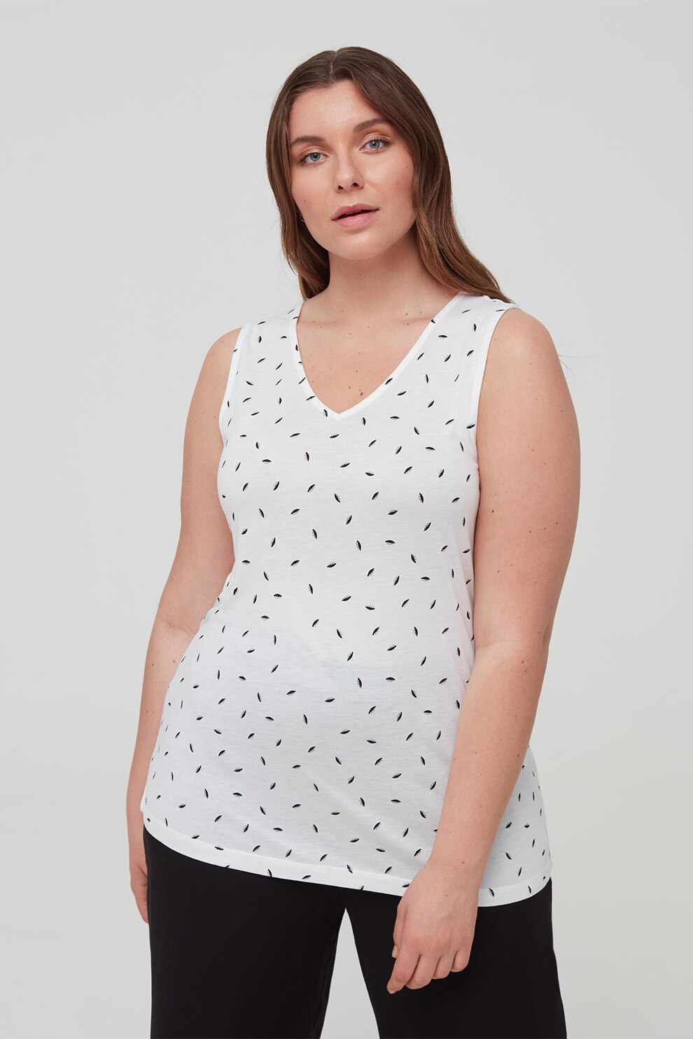 OVS, Top cu model grafic, Alb/Negru