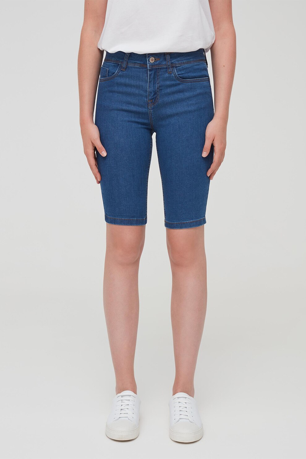 OVS, Bermude skinny din denim, Albastru inchis