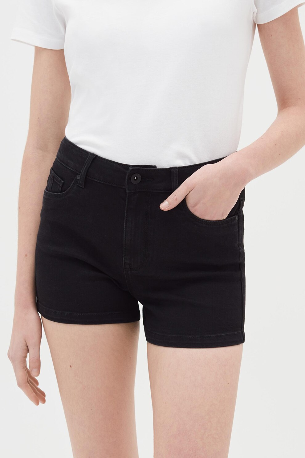 OVS, Pantaloni scurti din denim, Negru