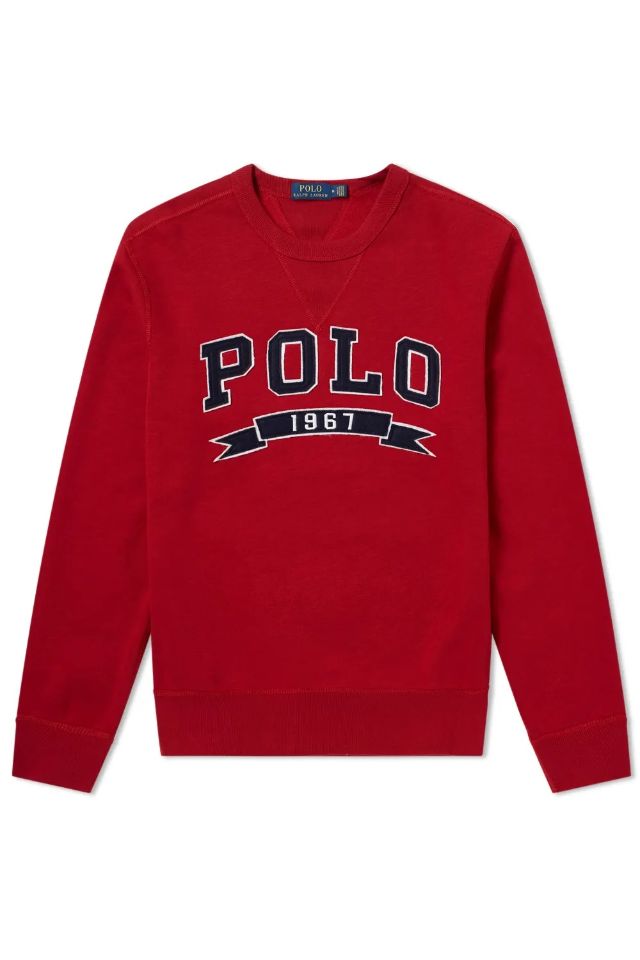 Pulover din bumbac si poliester Ralph Lauren, Rosu, 2XL