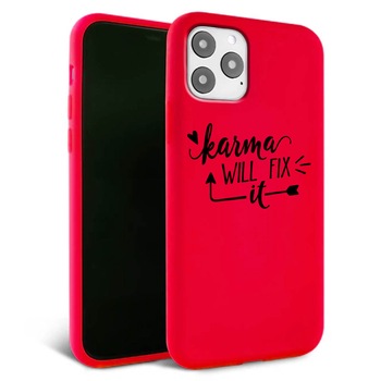 Husa pentru iPhone 11 pro - Silicon Matte - Karma 2 Husa pentru iPhone 11 pro - Silicon Matte - Karma 2