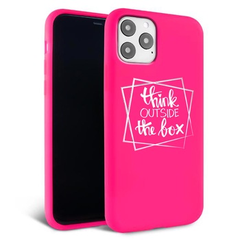 Husa pentru iPhone 11 ProMax - Silicon FlexiSoft - Outside the Box 2 Roz Husa pentru iPhone 11 ProMax - Silicon FlexiSoft - Outside the Box 2 Roz