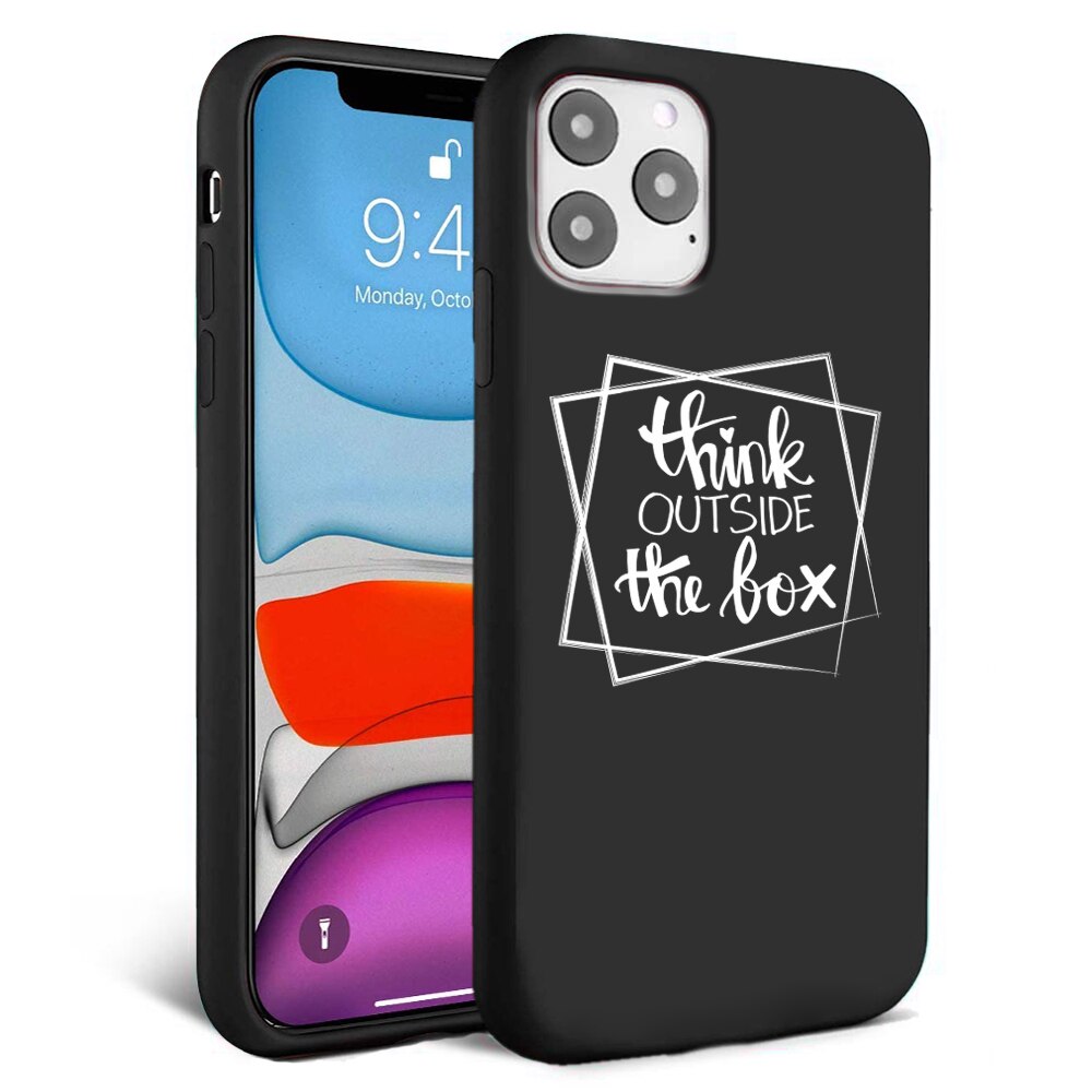 Husa pentru iPhone 11 ProMax - Silicon FlexiSoft - Outside the Box 2 Negru