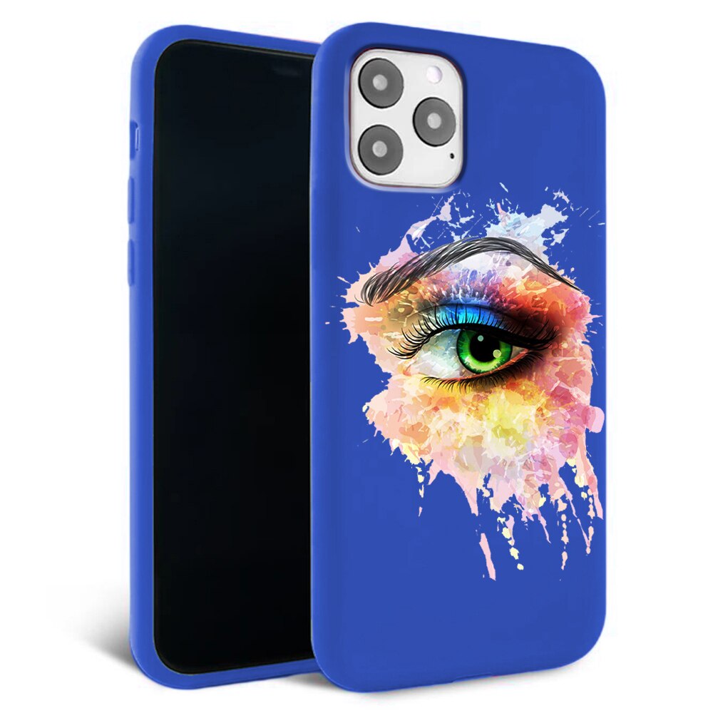 Husa pentru iPhone 11 pro - Silicon Matte - Colored eye